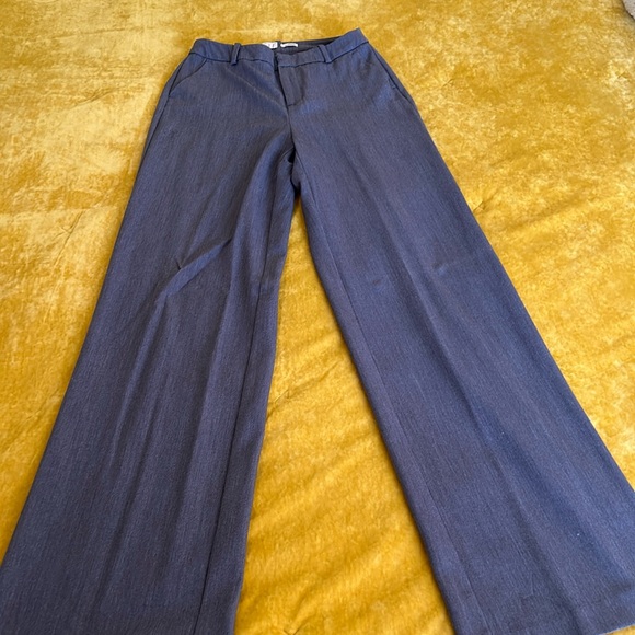 Gray stretch, high waisted slacks - Picture 1 of 7